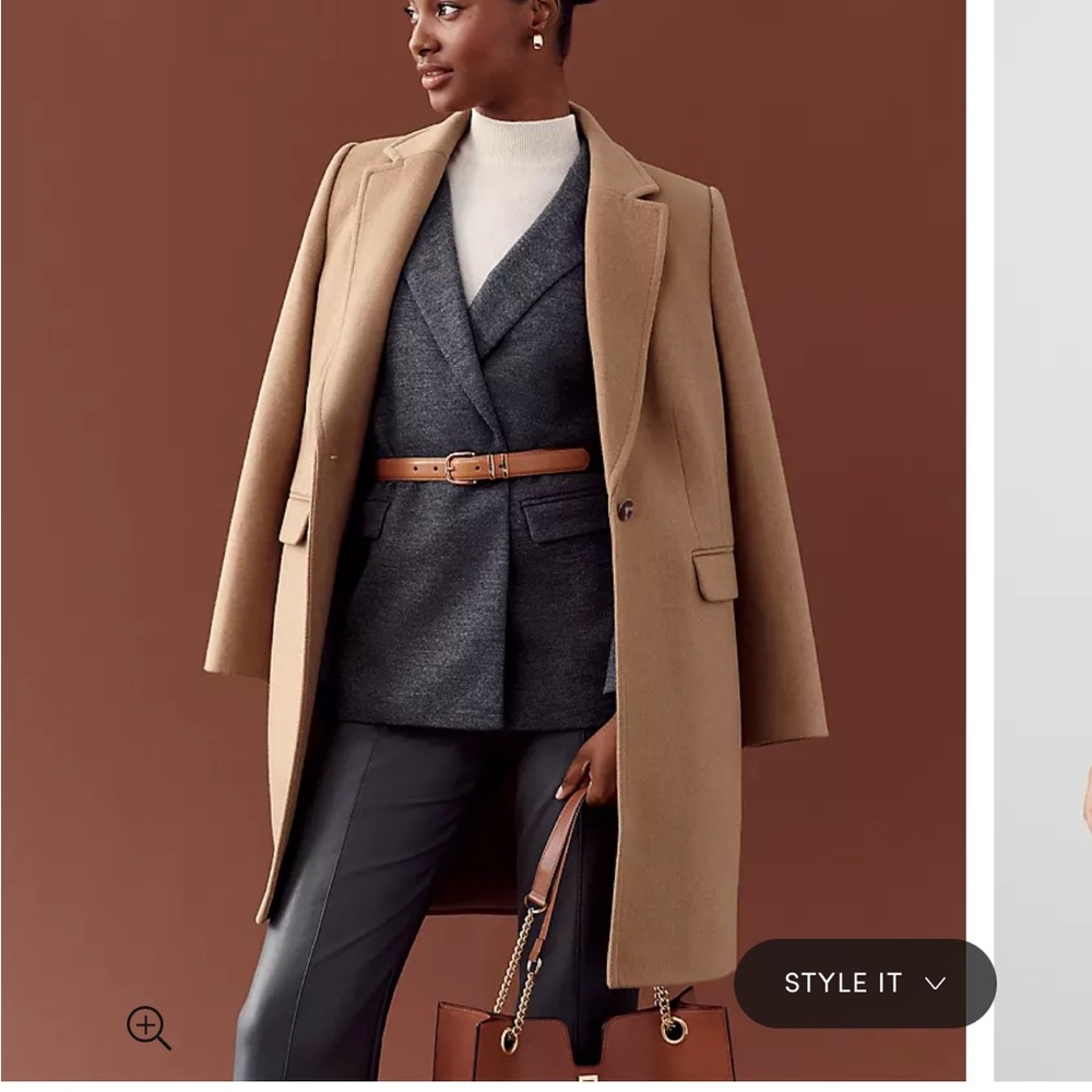 Brown long dress coat